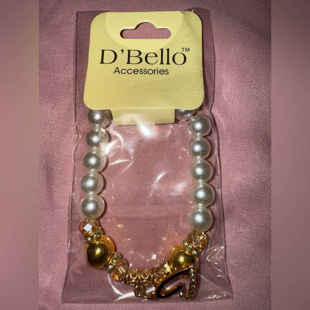 D’Bello Gold and Silver Beaded Bracelet